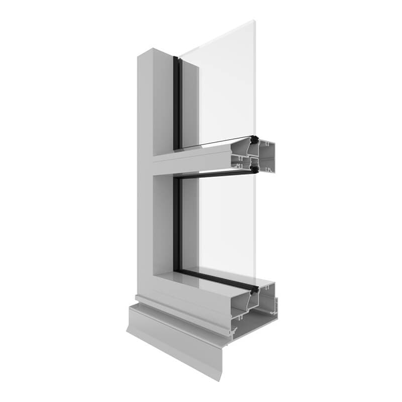SGS Commercial 400 Narrowline Single Glazed (100mm) (QLD Only) product image from official Capral source.