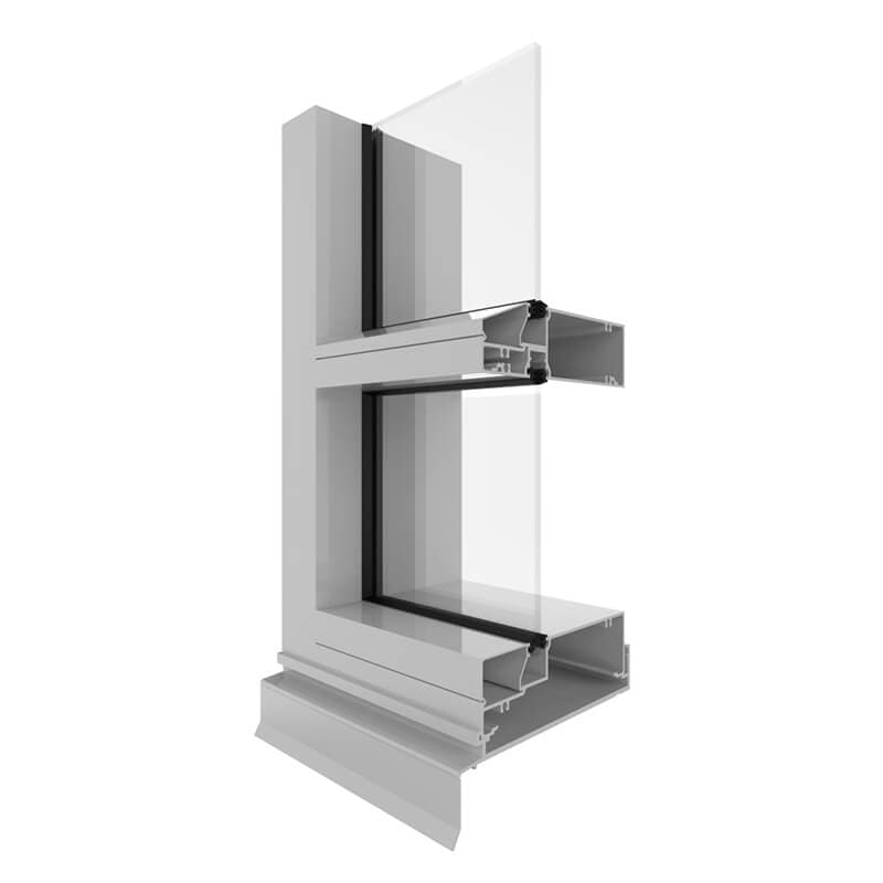 AGS Commercial 601 Narrowline Offset Single Glazed (150mm) product image from official Capral source.