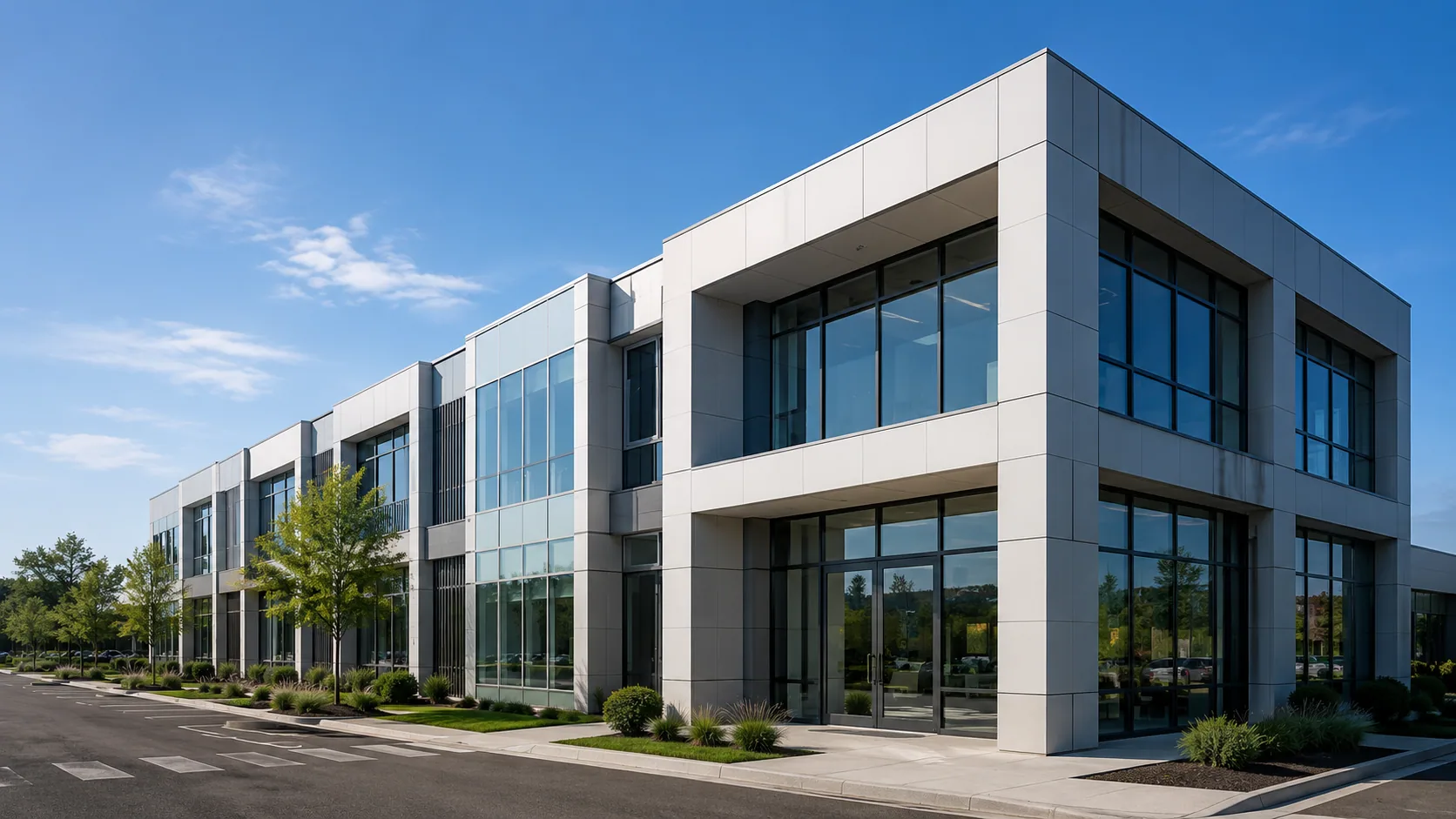 Commercial glazing application illustrating Capral commercial system ranges