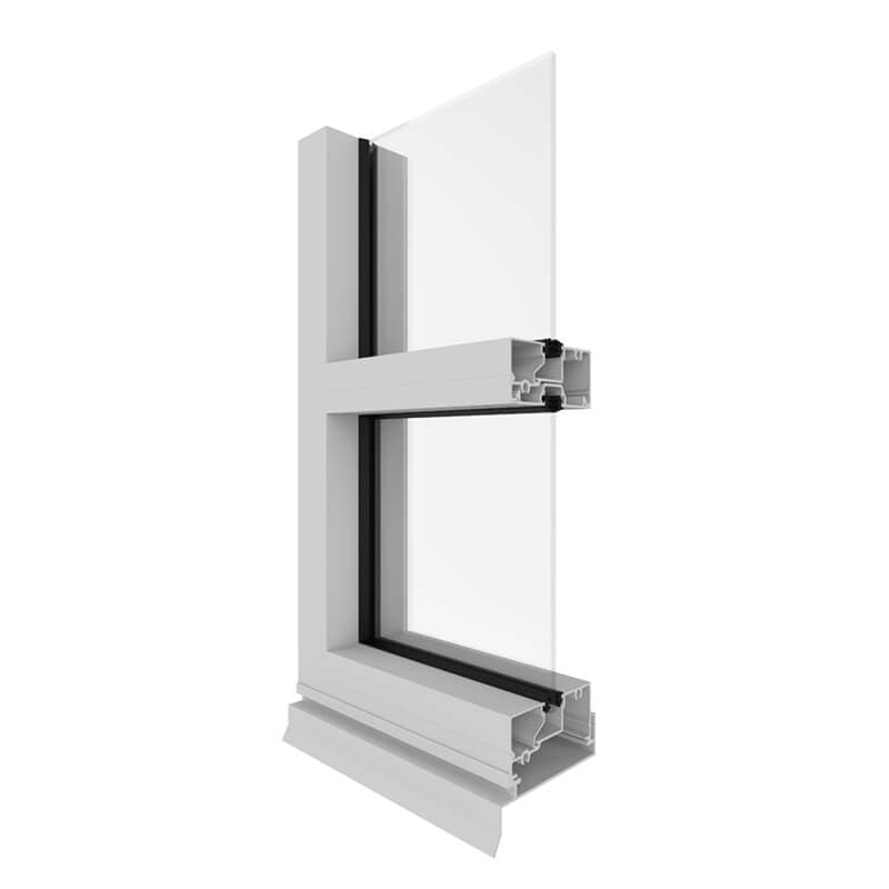 AGS Commercial 300 Narrowline Single Glazed (76mm) product image from official Capral source.