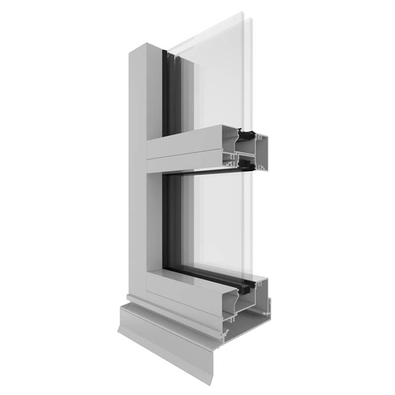 AGS Commercial 425 Narrowline Double Glazed (101.6mm) product image from official Capral source.